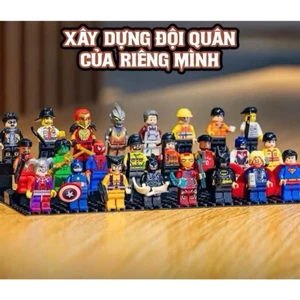 Bộ lắp ráp mini nhân vật siêu anh hùng tặng kèm đế nhiều chủ đề cho bé giải trí