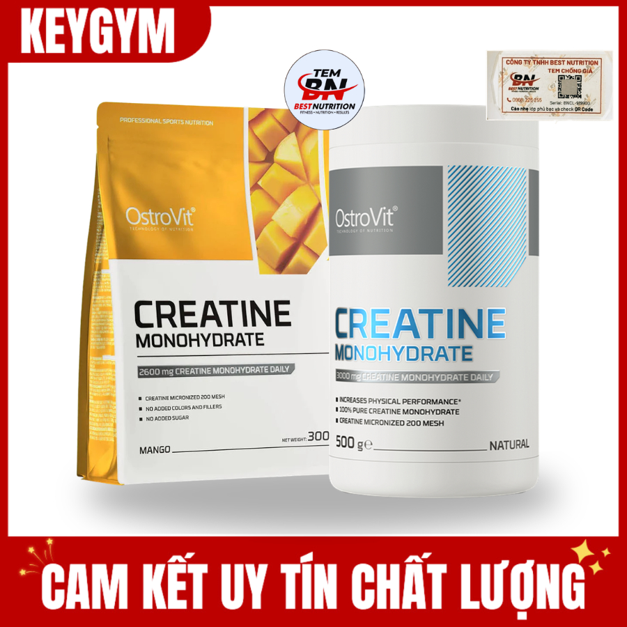 [BN] Thực Phẩm Bổ Sung Tăng Sức Mạnh Ostrovit Creatine Monohydrate 500g - KEYGYM