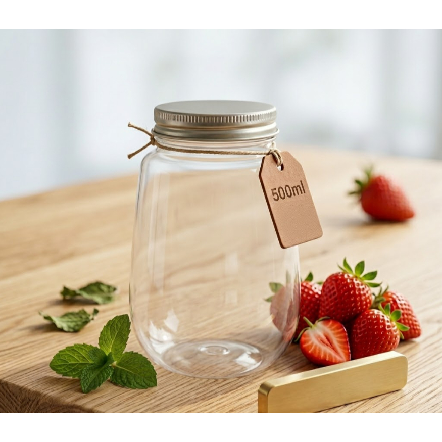 [Sỉ Tận Xưởng] Set 25 Chai Nhựa PET Hình Thú Trong Dày 500ml Nắp Nhôm Đựng Trà Sữa Nước Ép Cafe Sữa
