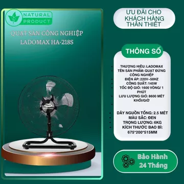 Quạt Công Nghiệp Công Suất Lớn Thân Ngang-Quạt Công Nghiệp Dùng Cho Nhà Xưởng Kho Lớn HA-128S