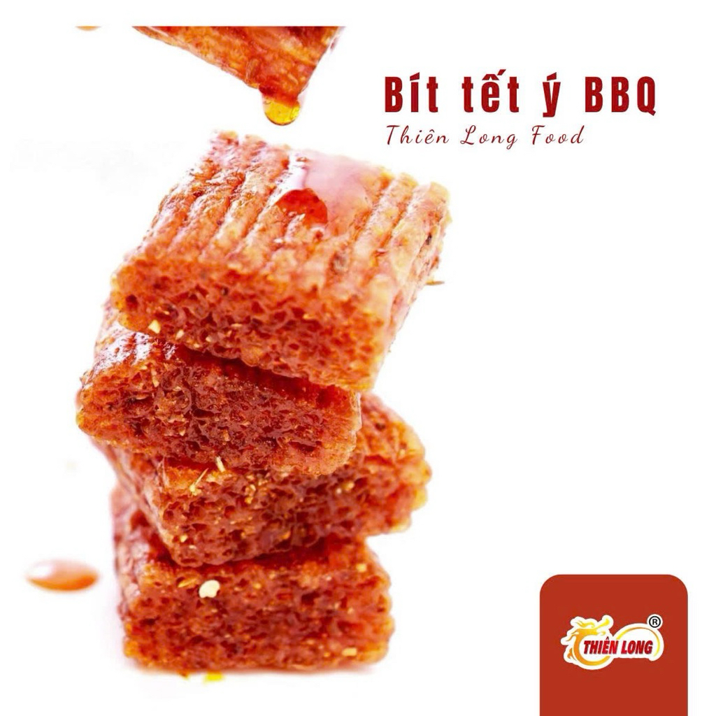 Snack Bít Tết Ý BBQ 55gr/gói Que Cay Thơm Ngon Đồ Ăn Vặt Thiên Long Food,que cay tuổi thơ,ăn vặt cổng trường,cay cay
