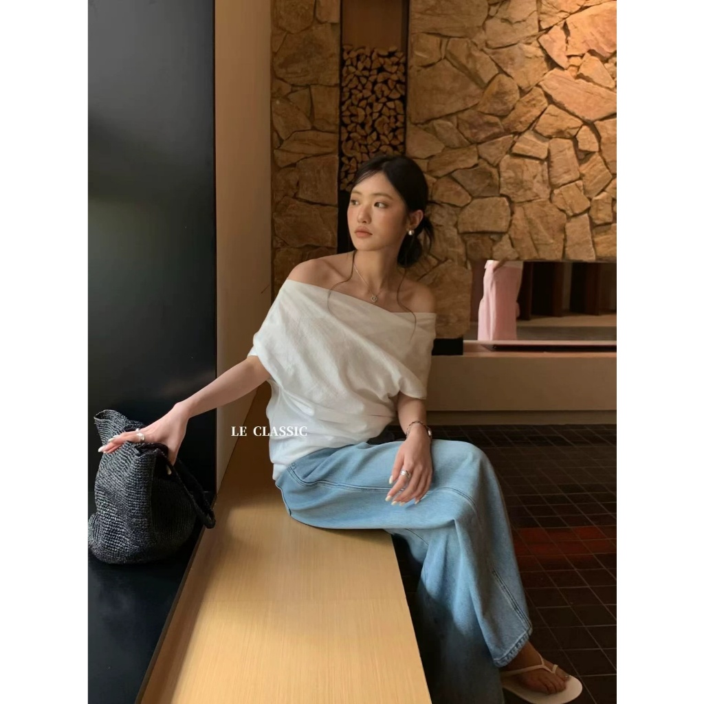 𝗗𝗼𝗻𝗮  - Áo Linen trễ vai