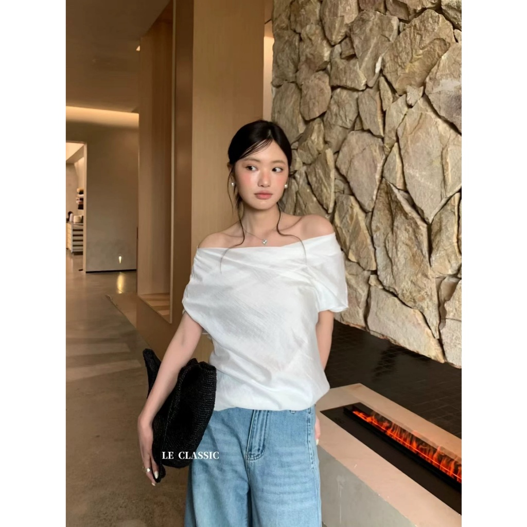 𝗗𝗼𝗻𝗮  - Áo Linen trễ vai