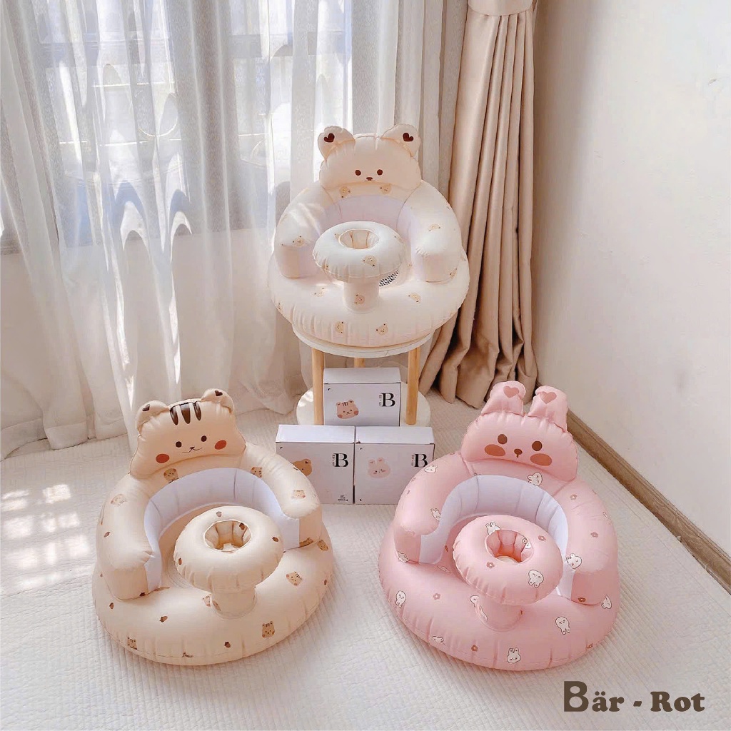 Ghế hơi tập ngồi cho bé Bar rot - thiết kế chống ngả về phía trước họa tiết đáng yêu ngộ nghĩnh