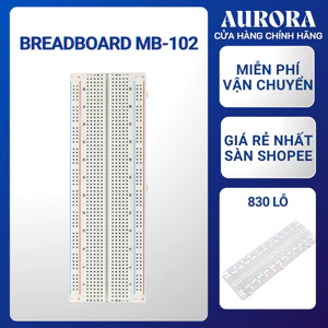 Breadboard MB-102 830 Lỗ - Board Cắm Thử Mạch Arduino Test Linh Kiện 5.4x16.5x0.85cm