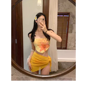 Bikini nữ 3 món cao cấp – Set đồ bơi in họa tiết quyến rũ, tôn da, đi biển – du lịch – đi bơi hot tren