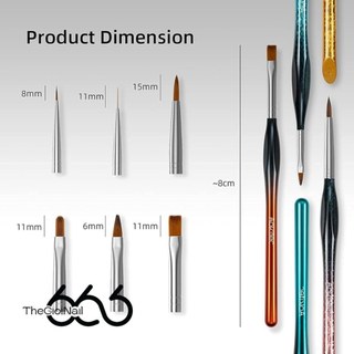 Set 6 Cọ Nail Art AOKITEC Chính Hãng – Bộ Cọ Vẽ, Đắp Gel, Kẻ Nét Chuyên Nghiệp | Salon & DIY Cao Cấp Thegioinail666
