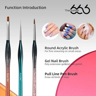 Set 6 Cọ Nail Art AOKITEC Chính Hãng – Bộ Cọ Vẽ, Đắp Gel, Kẻ Nét Chuyên Nghiệp | Salon & DIY Cao Cấp Thegioinail666