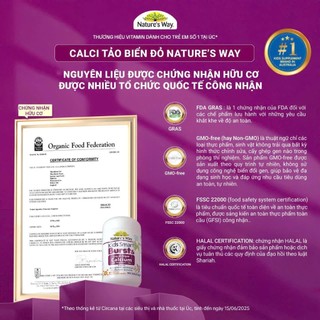 Viên nhai Nature's Way-Calci tổ ong tảo biển đỏ giúp phát triển hệ xương hàng chính hãng 30 viên