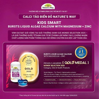 Viên nhai Nature's Way-Calci tổ ong tảo biển đỏ giúp phát triển hệ xương hàng chính hãng 30 viên