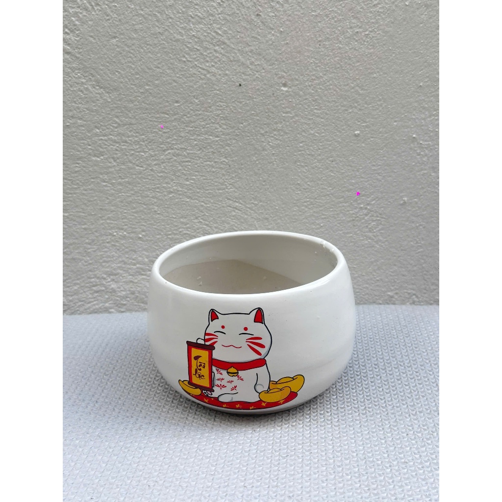 Giao Ngẫu Nhiên Chậu trồng sen đá, xương rồng trang trí decor bàn học, làm việc, chất liệu men sứ (nhiều loại)
