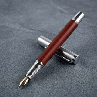 Bút Máy Ký Gỗ Cao Cấp – Teak / Hồng Đàn / Đàn Hương Tím | Full Set Hộp + Túi + Lọ Mực 15ml
