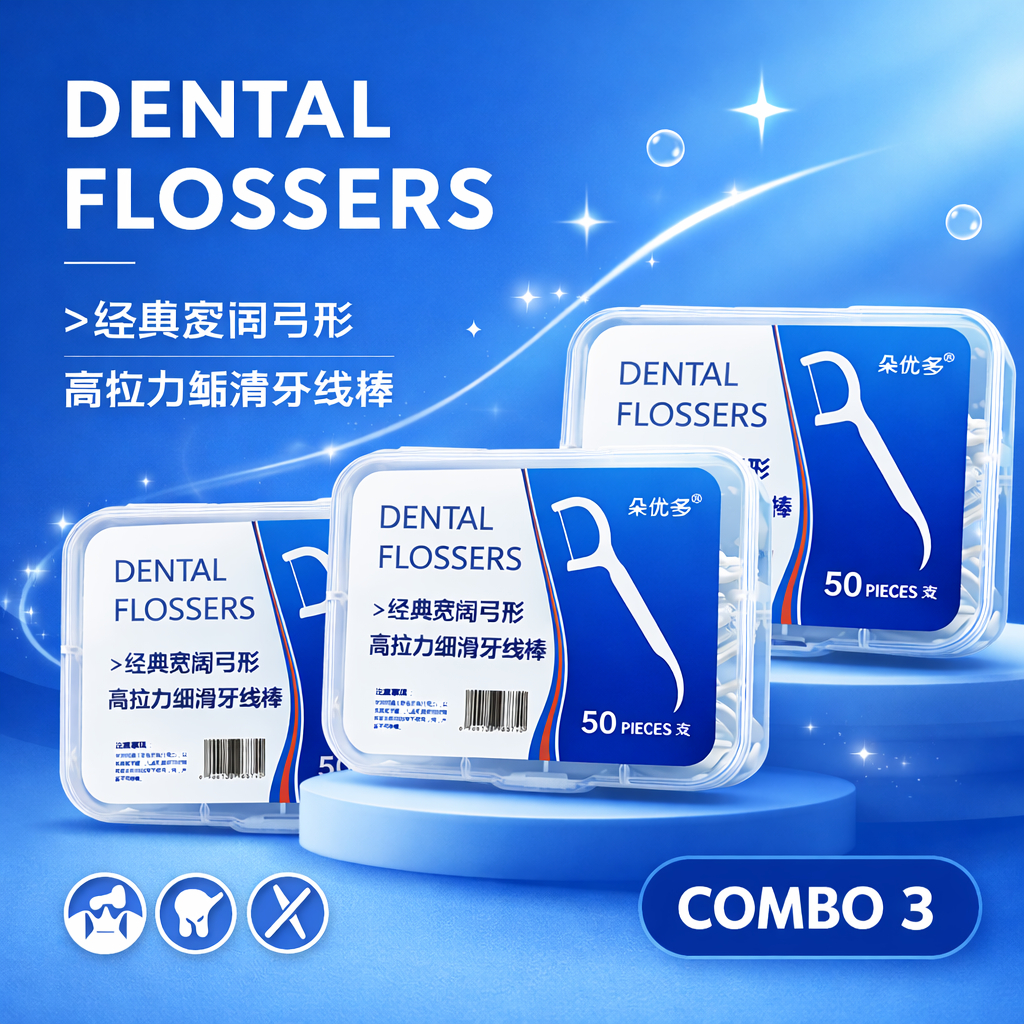 Hộp Tăm Chỉ Nha Khoa Dental Flossers Tiệt Trùng Vệ Sinh Chăm Sóc Răng Miệng HoangNamLiving