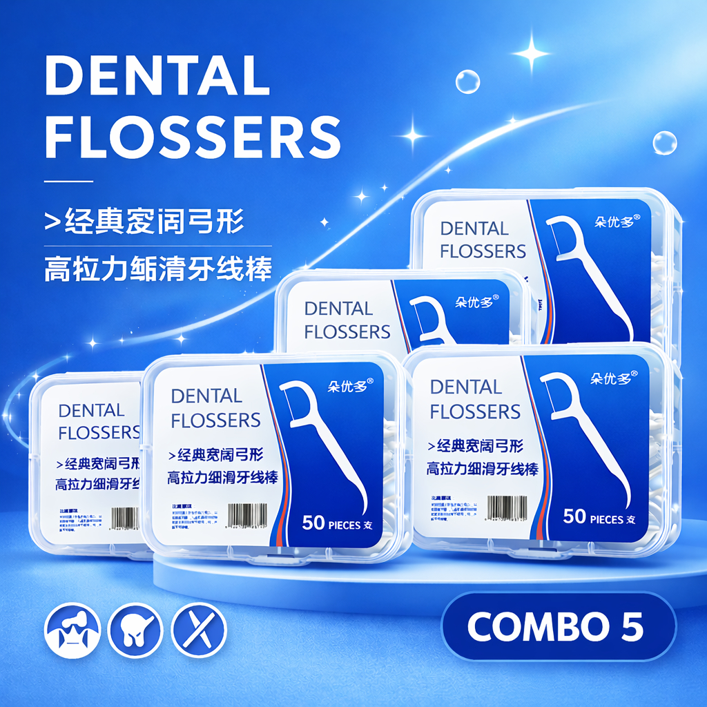 Hộp Tăm Chỉ Nha Khoa Dental Flossers Tiệt Trùng Vệ Sinh Chăm Sóc Răng Miệng HoangNamLiving