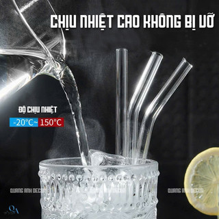 Ống Hút Thủy Tinh Borosilicate CHỊU NHIỆT, Uống Cà Phê,Nước Ép, Sinh Tố, DECOR nhà hàng, TÁI SỬ DỤNG