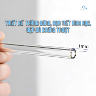 Ống Hút Thủy Tinh Borosilicate CHỊU NHIỆT, Uống Cà Phê,Nước Ép, Sinh Tố, DECOR nhà hàng, TÁI SỬ DỤNG