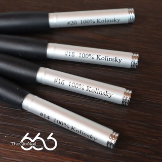 Cọ Nail 100% Lông Chồn Kolinsky Cán Bạc Cao Cấp – Cọ Kolinsky Chính Hãng Đắp Bột Chuyên Nghiệp Bấm Đầu Thegioinail666