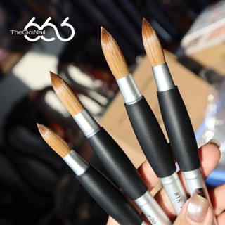 Cọ Nail 100% Lông Chồn Kolinsky Cán Bạc Cao Cấp – Cọ Kolinsky Chính Hãng Đắp Bột Chuyên Nghiệp Bấm Đầu Thegioinail666