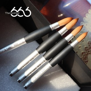 Cọ Nail 100% Lông Chồn Kolinsky Cán Bạc Cao Cấp – Cọ Kolinsky Chính Hãng Đắp Bột Chuyên Nghiệp Bấm Đầu Thegioinail666
