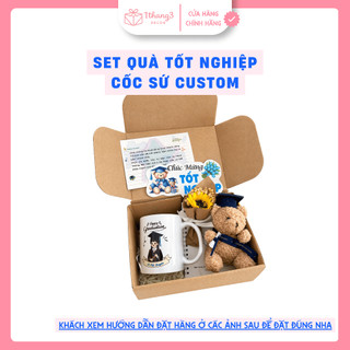 [IN TÊN- ẢNH] Hộp Quà Tốt Nghiệp Cá Nhân Hóa, In Tên + Gấu+Thiệp – Set Quà Tặng Bạn Thân, Người Yêu