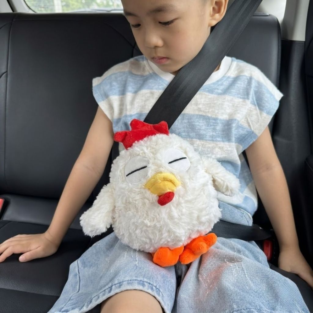 Gấu Bông Gà Rán Béo Vô Tri Dễ Thương, Thú Nhồi Bông Gà Trắng Mini Lông Xù Dáng Tròn Quà Tặng Cho Bé, Bạn Gái