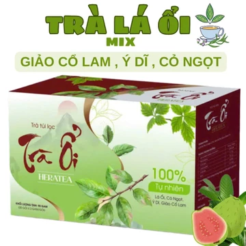 Trà Lá Ổi Mix Giảo Cổ Lam , Ý Dĩ , Cỏ Ngọt & Trà Lá Ổi Túi Lọc ( 1 HỘP 30 TÚI )