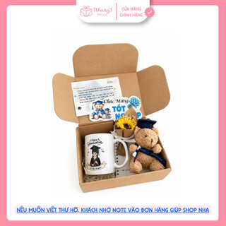 [IN TÊN- ẢNH] Hộp Quà Tốt Nghiệp Cá Nhân Hóa, In Tên + Gấu+Thiệp – Set Quà Tặng Bạn Thân, Người Yêu