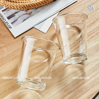 Bộ 6 Ly Thủy Tinh Dáng Trụ Trơn Miệng Loe | Kiểu Dáng Hiện Đại Phù Hợp Decor Nhà Hàng, Quán Cà Phê