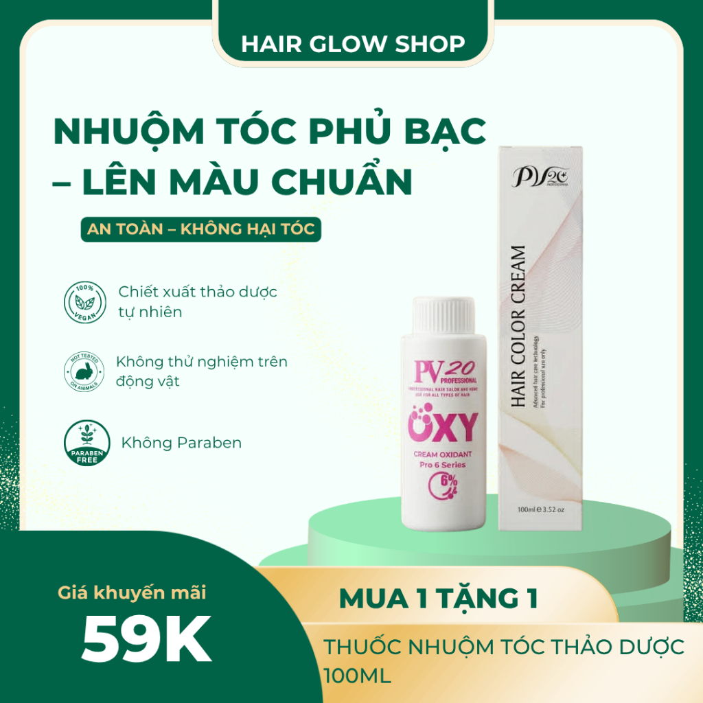 Thuốc nhuộm tóc, thuốc nhuộm tóc màu NÂU TÂY LẠNH ,không tẩy, LIN_COLOR, tặng kèm oxy trợ nhuộm và bao tay,trùm đầu