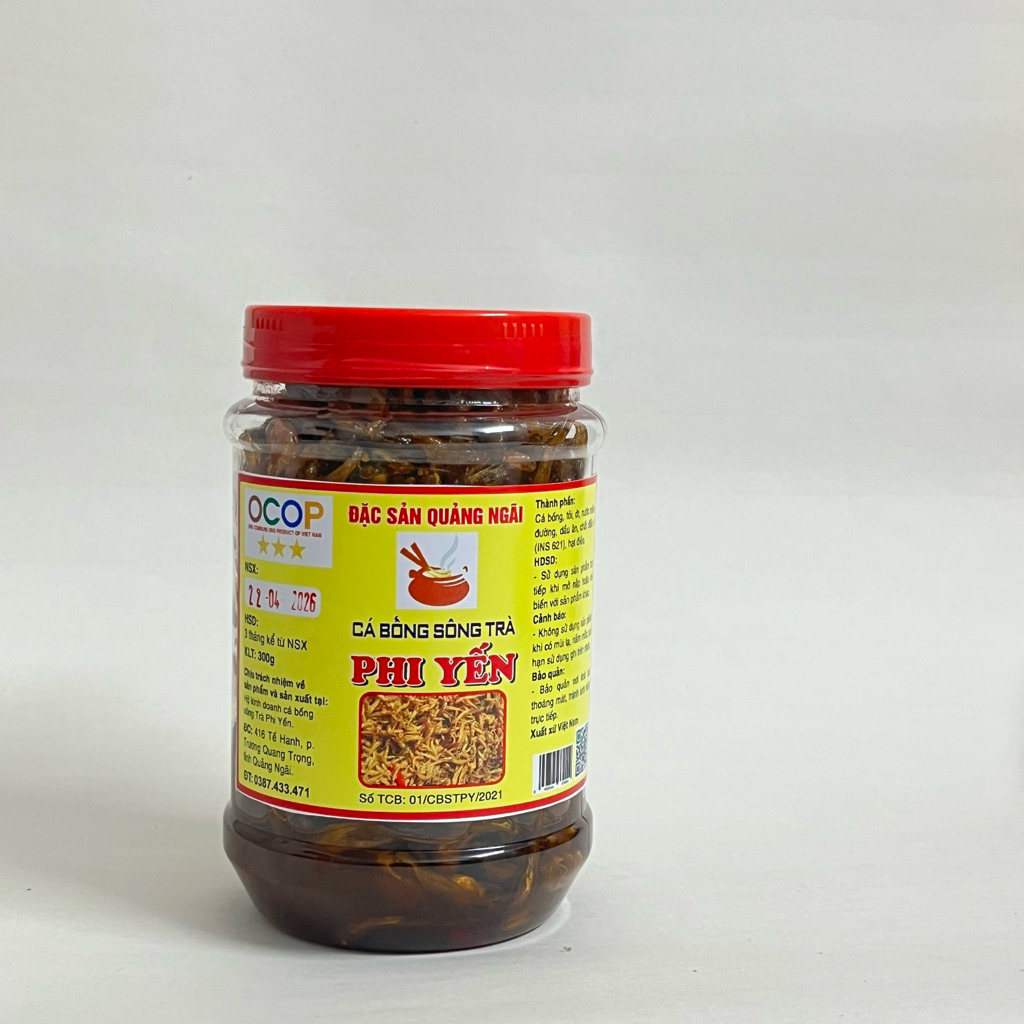 Cá bống sông Trà hũ nhựa 300g, kho sẵn ăn liền, thương hiệu Phi Yến