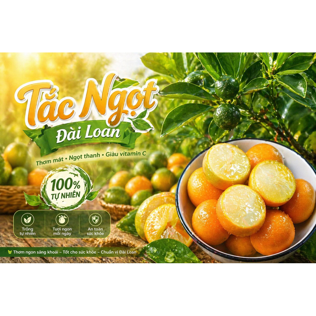 TẮC NGỌT ĐÀI LOAN – TRÁI TO, NGỌT THANH.