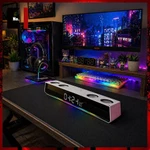 Loa Máy Tính Gaming Soundbar Bluetooth Để Bàn Màu Trắng WORTLEY WT8 Led Rgb Loa Vi Tính Âm Thanh Hay Bass Cực Mạnh — ảnh 6