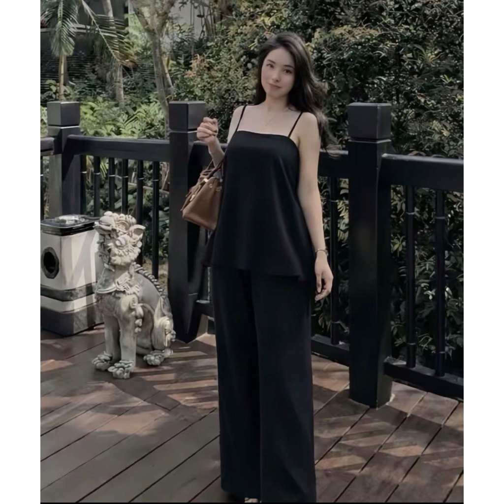 LY59- (DAELmở bán ) Sét bộ thun đũi 2 dây form rộng quần ống suông (40-58kg)