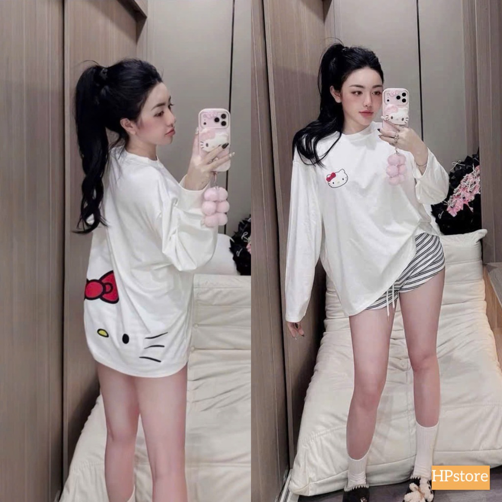 LK51- (Dale mở bán ) sét bộ thun zip in mèo tay dài mix quân đùi kẻ lưng thun (40-60kg)