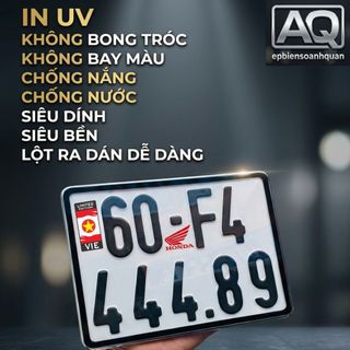 Tem Dán Biển Số Xe Ô Tô Xe Máy - Decal UV Trang Trí Không Bong Tróc, Keo Siêu Dính