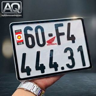 Tem Dán Biển Số Xe Ô Tô Xe Máy - Decal UV Trang Trí Không Bong Tróc, Keo Siêu Dính