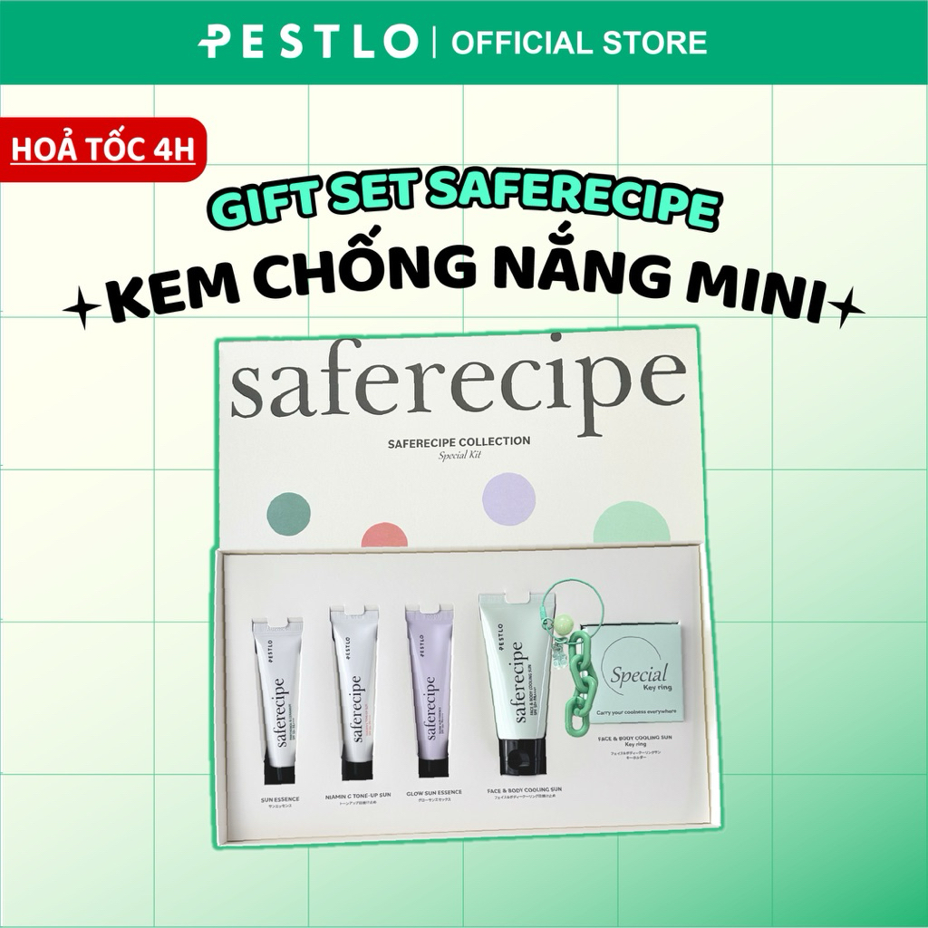 Bộ 4 kem chống nắng PESTLO Saferecipe Mini Set