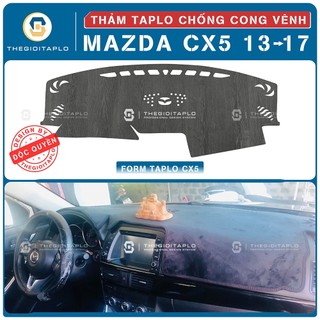 [Mazda CX5 2013-2017] Thảm taplo oto da Nano Blockers UV, 3D Flare, Nhung lông tuyết viền Ziczac chống cong vênh