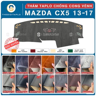 [Mazda CX5 2013-2017] Thảm taplo oto da Nano Blockers UV, 3D Flare, Nhung lông tuyết viền Ziczac chống cong vênh