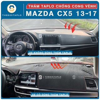 [Mazda CX5 2013-2017] Thảm taplo oto da Nano Blockers UV, 3D Flare, Nhung lông tuyết viền Ziczac chống cong vênh