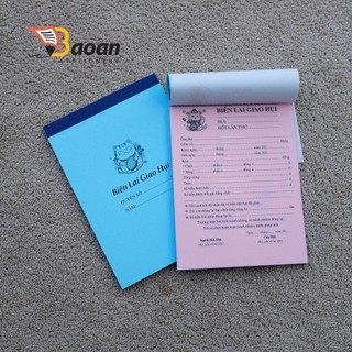 Biên lai GIAO HỤI (15x20cm) 1 liên, 2 liên 50 bộ/quyển + Sổ Theo Dõi Đóng Hụi 50 bộ ++++