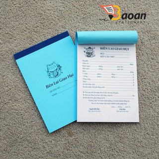 Biên lai GIAO HỤI (15x20cm) 1 liên, 2 liên 50 bộ/quyển + Sổ Theo Dõi Đóng Hụi 50 bộ ++++