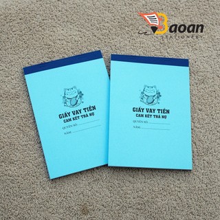 Hợp đồng CHO VAY khổ a5 (15x20cm) / GIẤY VAY TIỀN KHỔ A5 - 50 bộ/, 2 LIÊN/ 50 bộ ++++
