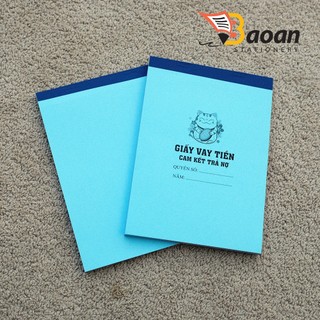 GIẤY VAY TIỀN KHỔ A5, 2 LIÊN 50 bộ/quyển / Hợp đồng CHO VAY khổ a5 / 2 liên / (15x20cm) 50 bộ++++