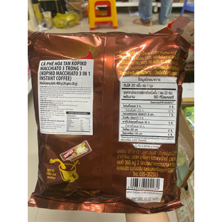 (ComBo 3 gói) Cà Phê Kopiko 3in1 Thái Lan 400gr (20gói*200gr) date 2027