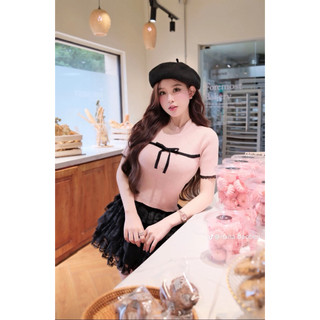 Áo len phối nơ co dãn tốt