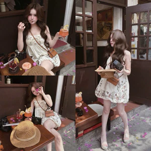 Váy 2 dây họa tiết dáng bí V139 SM