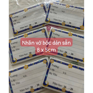50 Nhãn vở có decan bóc dán-12k-tặng thêm 10 chiếc là 60 chiếc