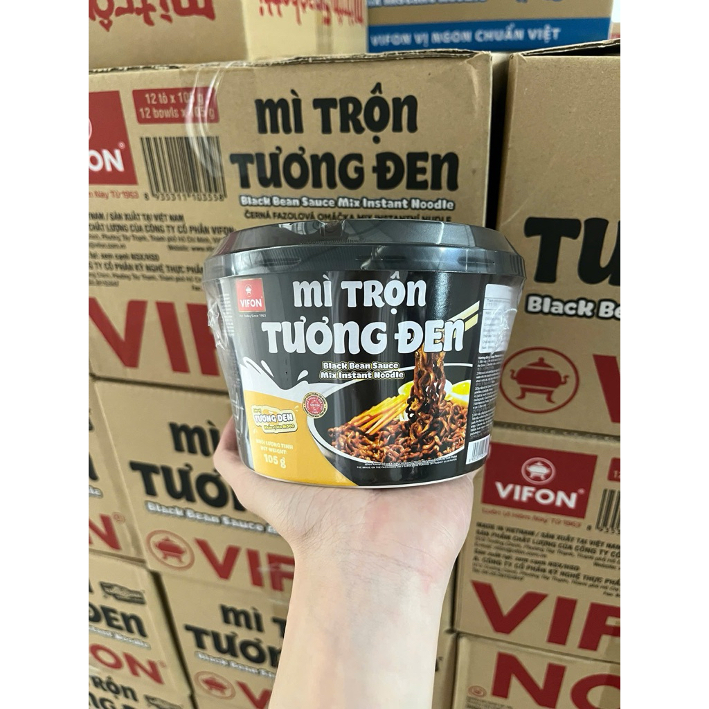 SIÊU TIẾT KIỆM Mì Trộn Tương Đen Tô Vifon Thùng 12 Tô X 105G
