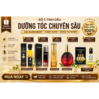 Combo 5 Tinh Dầu Dưỡng Tóc Cao Cấp – Serum Dưỡng tóc Phục Hồi Khô Xơ,Giảm Rụng,Tóc Mượt Chuẩn Salon